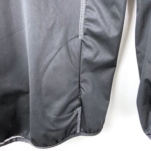 Asics Running Jacket Full Zip Black Water Repellant Activewear Women Size Small - Picture 8 of 9